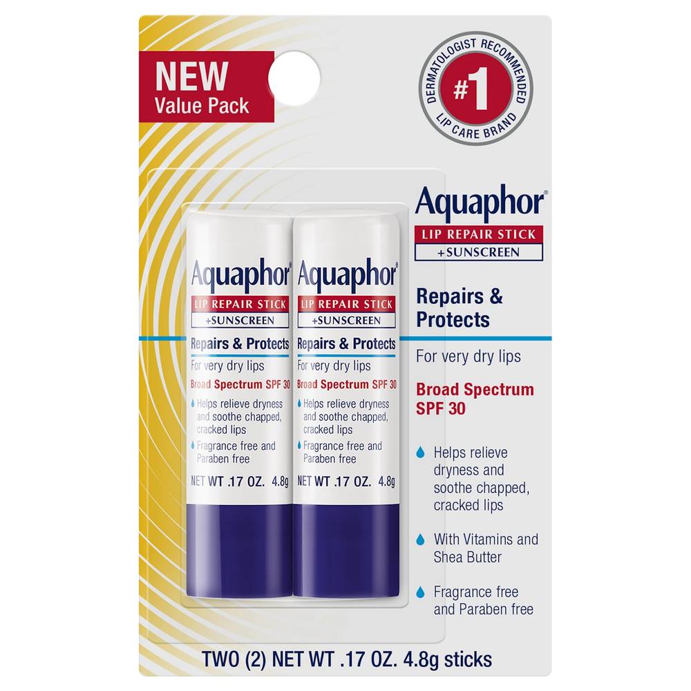 Aquaphor Lip Repair & Protect Stick Dual pack 0.34oz