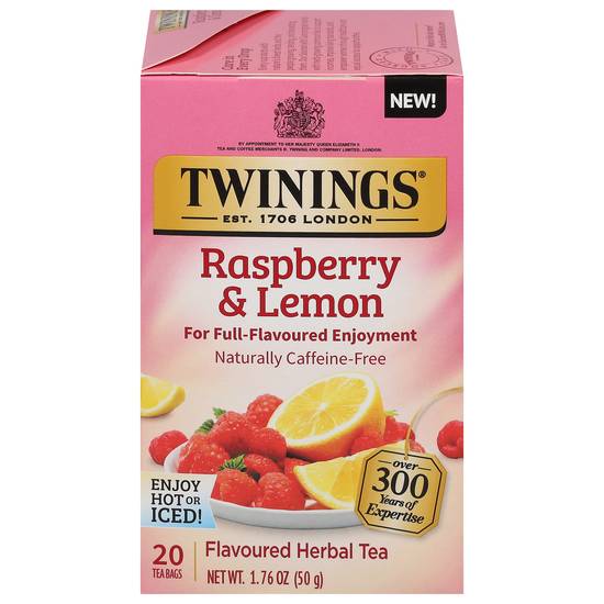 Twinings Herbal Tea (20 pack, 1.76 oz) (rasberry - lemon)