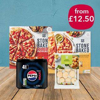 2 Pizzas, 1 Side, and 1 Drink from £12.50