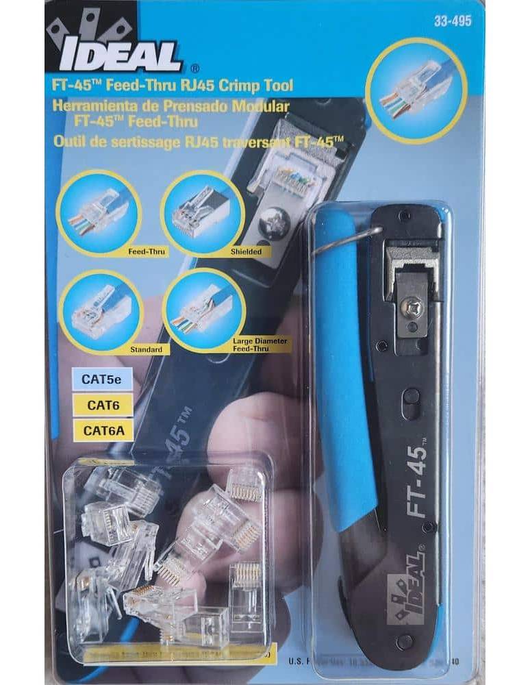 Ideal Ft 45 Feed Thru Modular Plug Crimp Tool