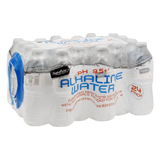 Signature Select Alkaline Purified Water (24 ct, 16.9 fl oz)