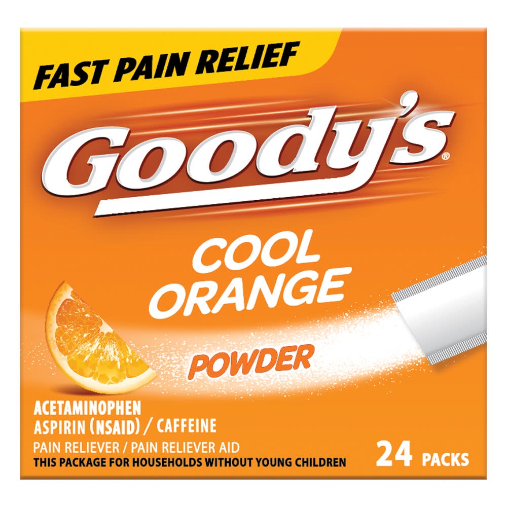 Goody's Pain Reliever Powder, Cool Orange (24 ct)