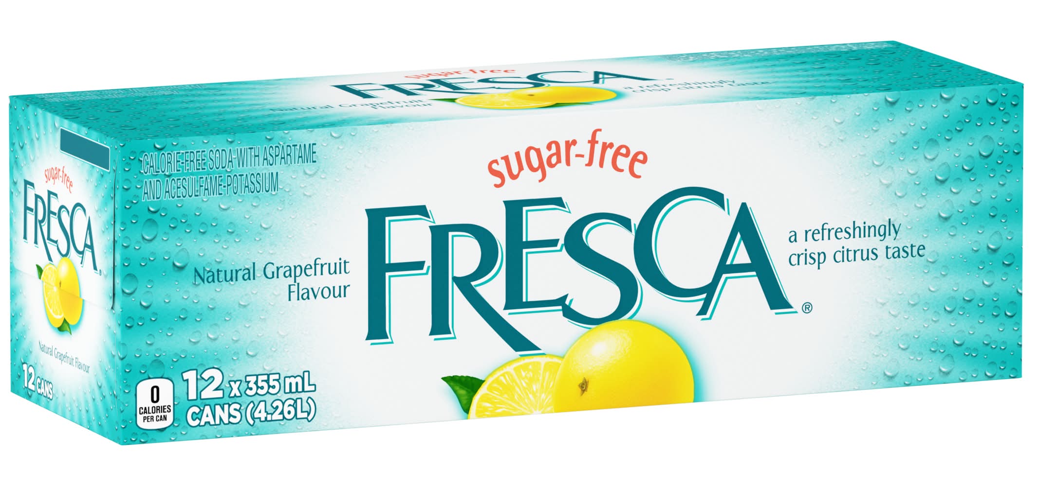 Fresca soda sans sucre - sugar free soda (12 pièces, 355 ml) (pamplemousse)