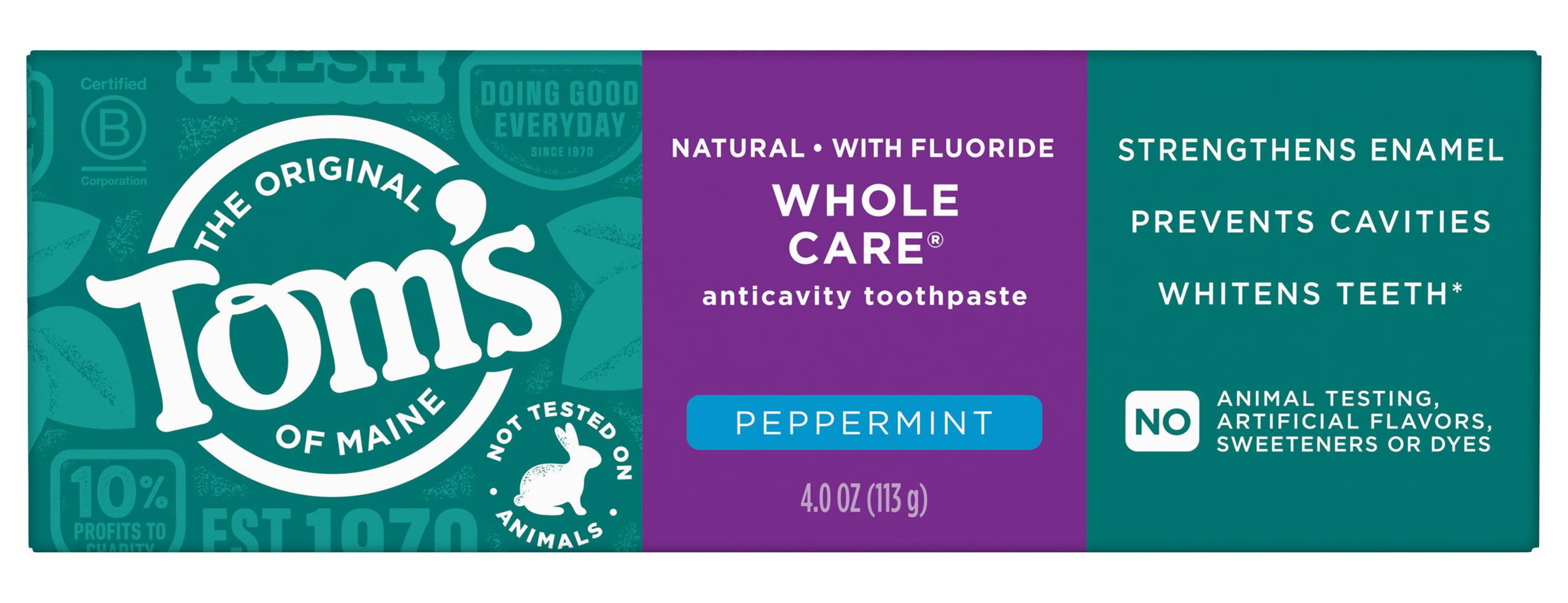 Tom's of Maine Whole Care Anticavity Fluoride Toothpaste (4 oz)