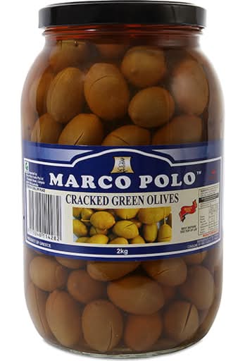 Marcopolo Cracked Green Olives 2Kg