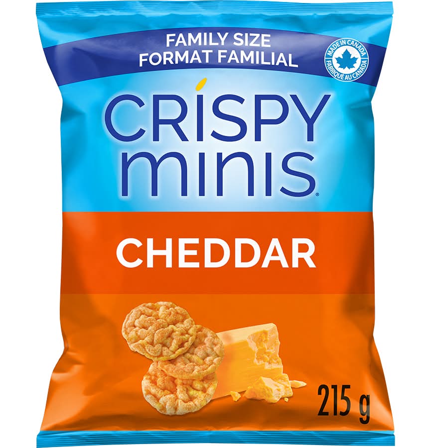 Crispy Minis Rice Chip, Cheddar (215 g)