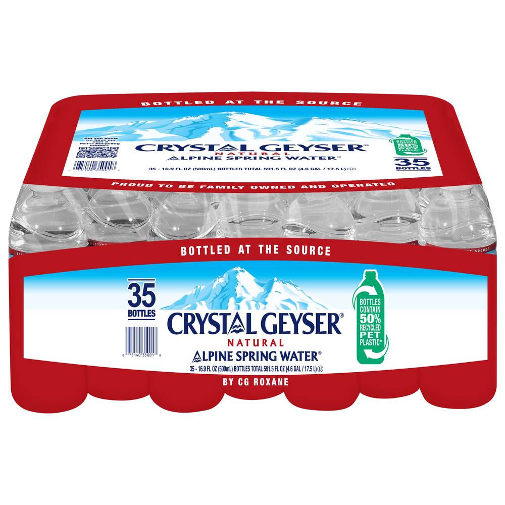 Crystal Geyser Natural Alpine Spring Water (35 ct, 16.9 fl oz)