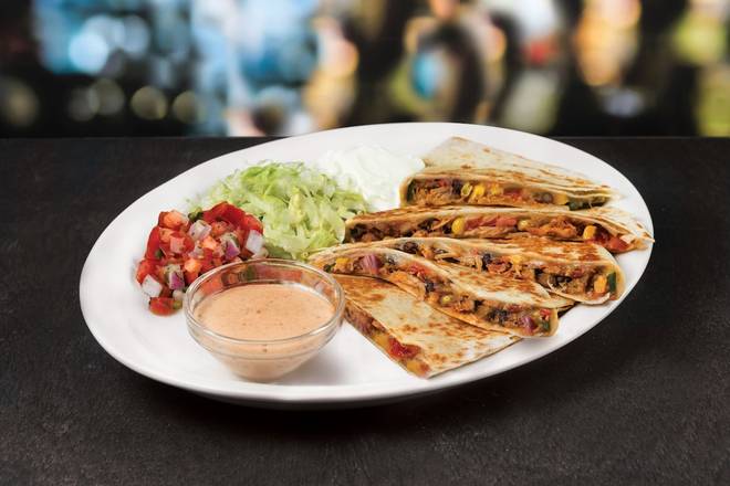 ROASTED CHILE SPICED CHICKEN QUESADILLA