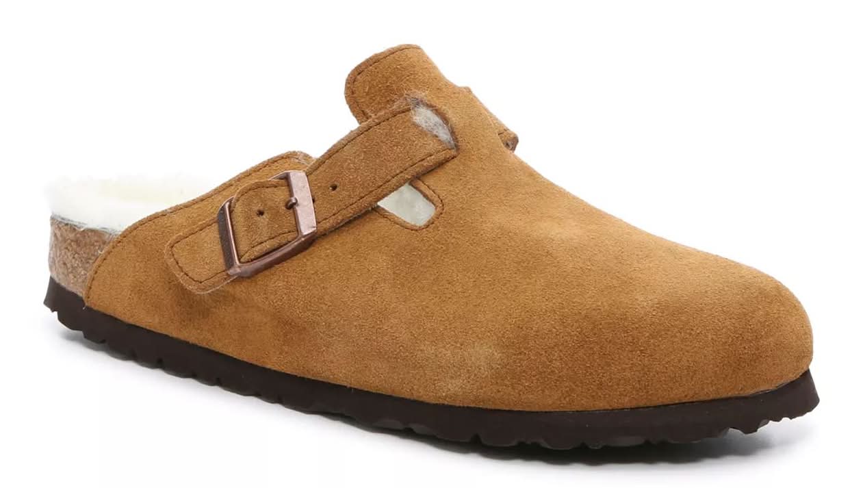 Birkenstock Boston Shearling Clog - Women's (Cognac Medium/Narrow - EU 38 / US Women's 7-7.5 / Men's 5-5.5)