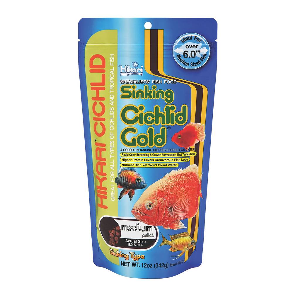 Hikari Sinking Cichlid Gold® Fish Food (Size: Medium Pellet)
