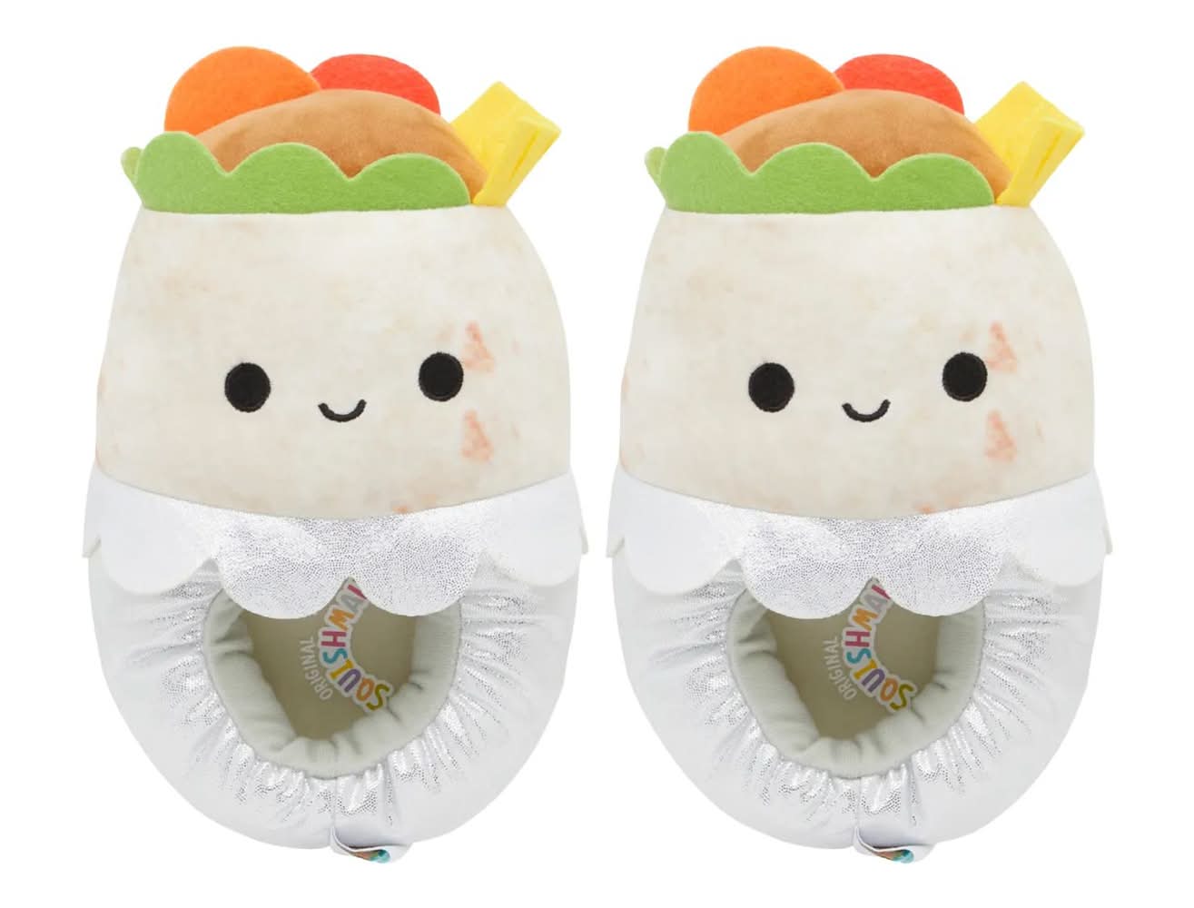 Original Squishmallows Bernardo Burrito Slipper - Kids' (Silver/Beige/Multicolor L)