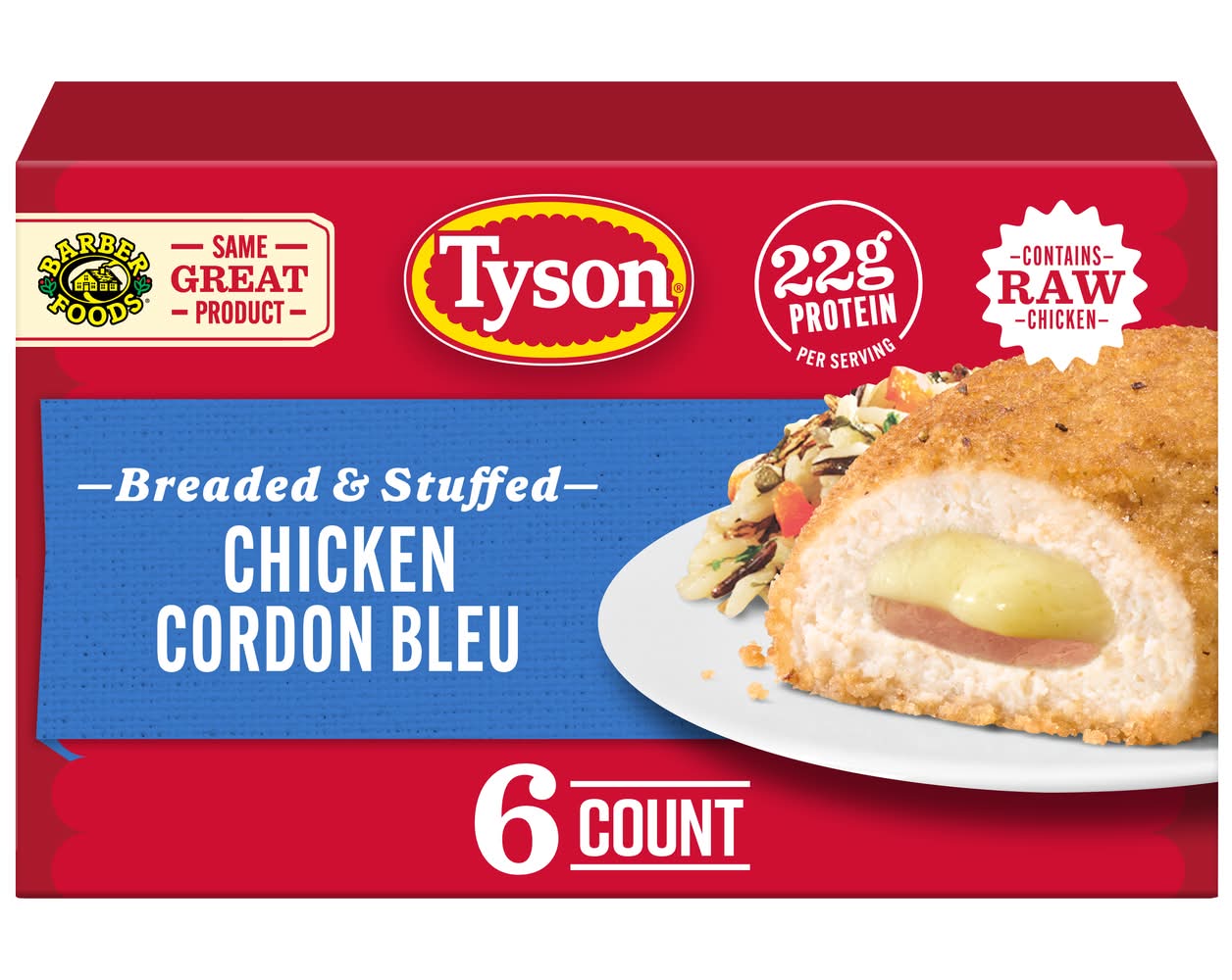 Tyson Chicken Cordon Bleu (5 oz, 6 ct)