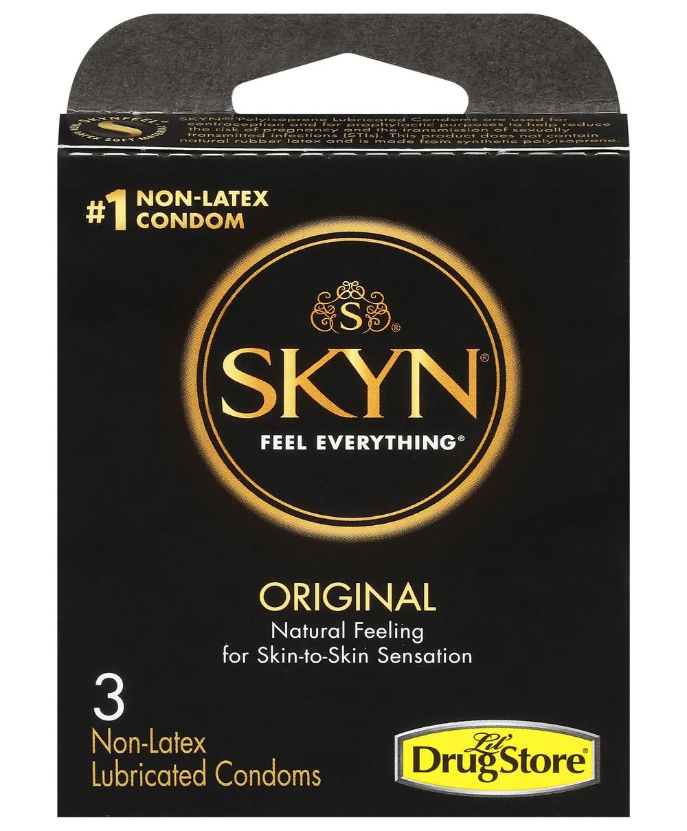 Skyn Original Non-Latex Lubricated Condoms (3 ct)