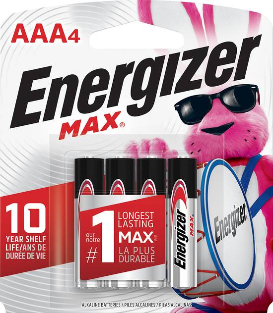 Energizer Max Aaa 1.5V Alkaline Batteries (4 ct)