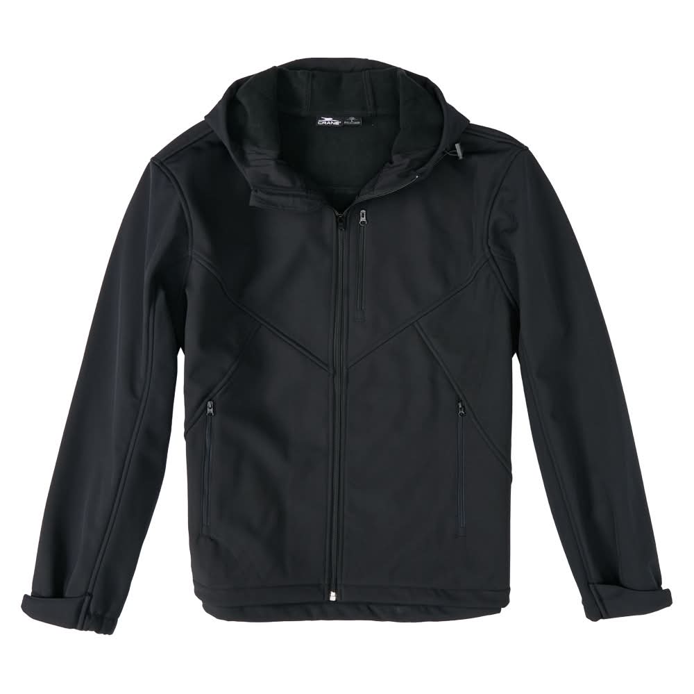 Crane Softshell Jacket, Unisex, Black, XXL