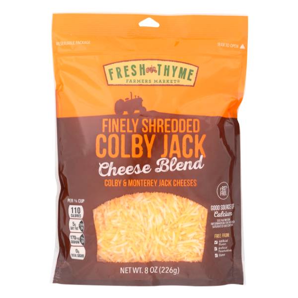 Fresh Thyme Finely Shredded Colby Jack Cheese Blend (8 oz)