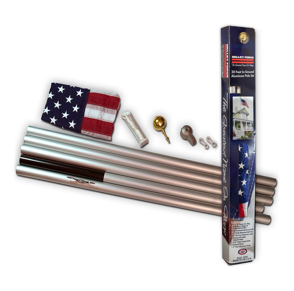 Valley Forge American Flag Kit 36 In. H X 60 In. W