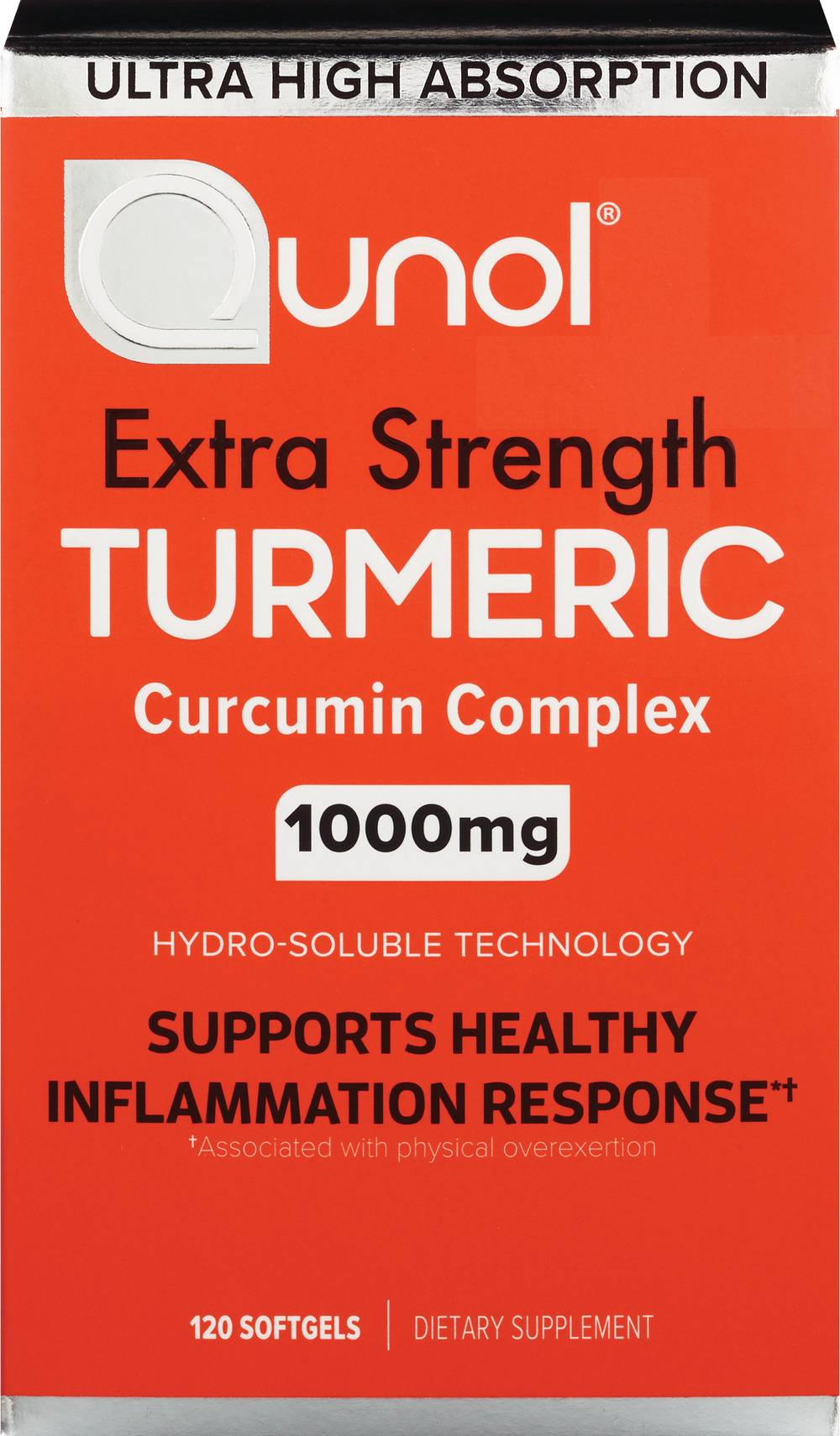 Qunol Extra Strength Turmeric Curcumin Complex Softgels 1000mg, 120 CT