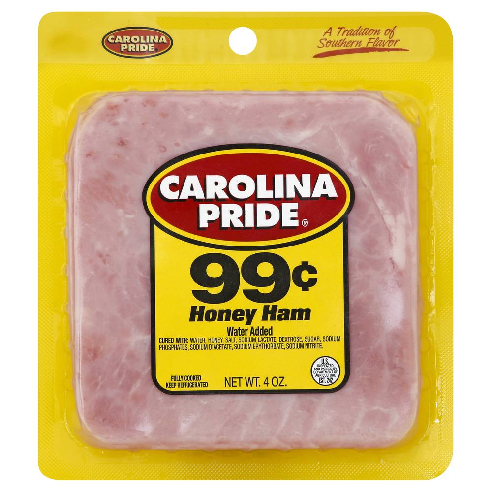 Carolina Pride Water Added Sliced Honey Ham (4 oz)