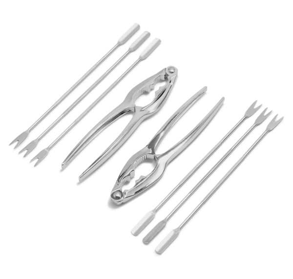 Sur La Table Seafood Kit, Set of 8 Silver