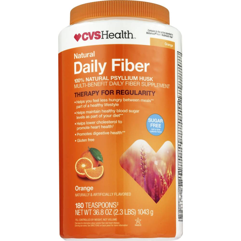 CVS Health Natural Daily Fiber Supplement, Orange, 180 Doses
