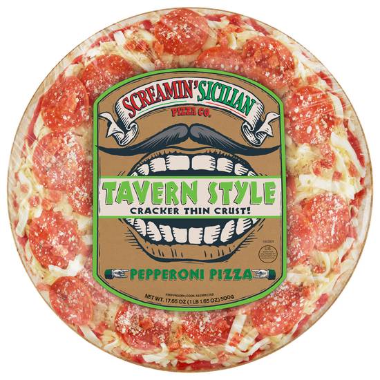 Screamin' Sicilian Pizza Co. Tavern Style Pepperoni Pizza