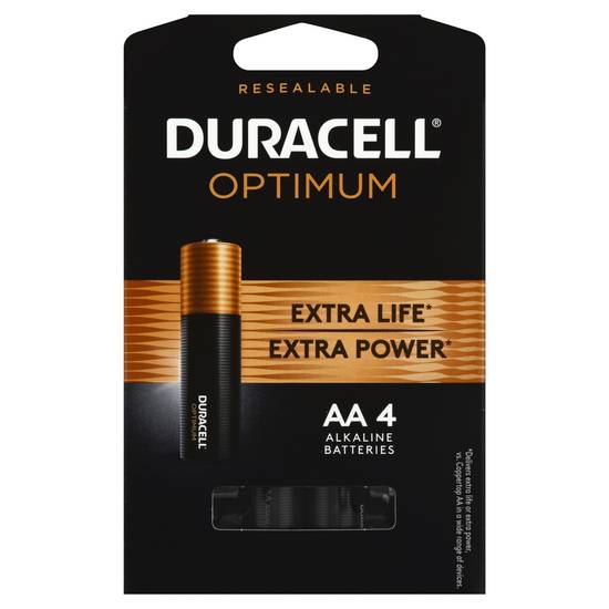 Duracell Optimum Aa Alkaline Batteries (4 ct)