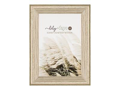 Enchante lily + faye 5 x 7 MDF Picture Frame, Natural Wood/Gold (7G75-57A N&G)