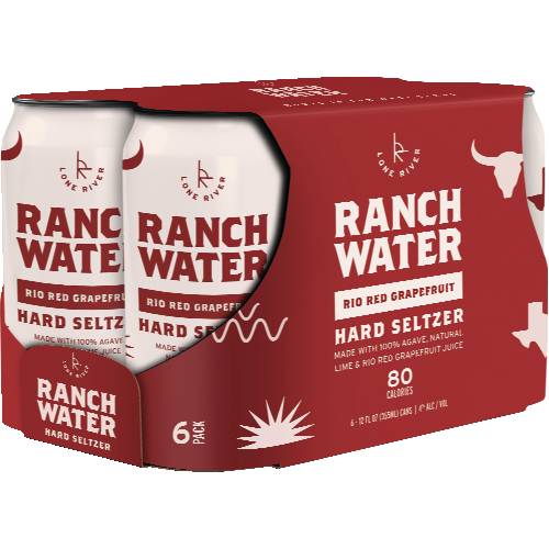 Lone River Rio Grapefruit Ranch Water 6 Pack Cans