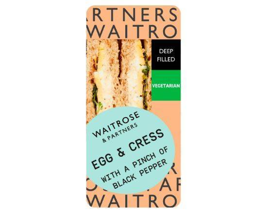 Waitrose & Partners Egg & Cress with a Pinch of Black Pepper
