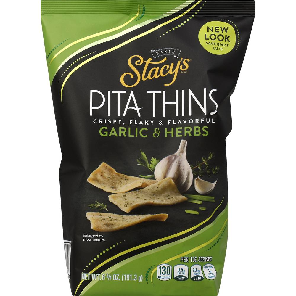 Stacy's Baked Pita Thins (garlic-herbs)