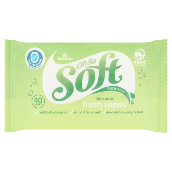 Morrisons Oh So Soft Aloe Vera Fresh Wipes (40 pack)