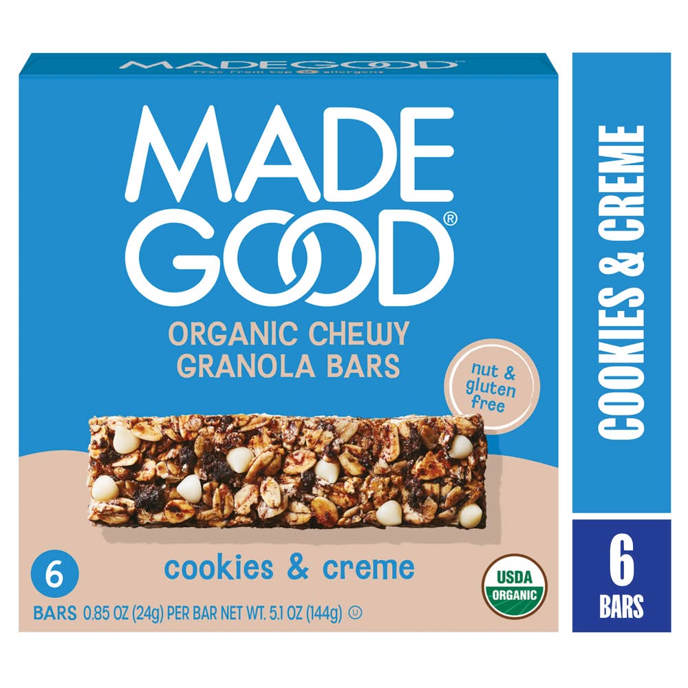 MadeGood Organic Cookies & Creme Granola Bars (5.1 oz)