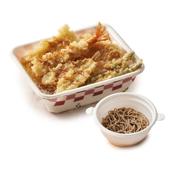 てんやの天丼弁当（冷小藪そば）セット