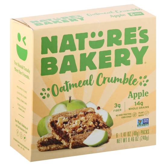 Nature's Bakery Apple Oatmeal Crumble Bars (6 x 1.4 oz)