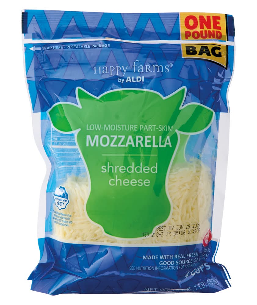 Happy Farms Low Moisture Mozzarella Shredded Cheese (16 oz)