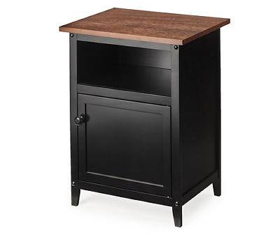 Real Living Nightstand, Walnut-Black