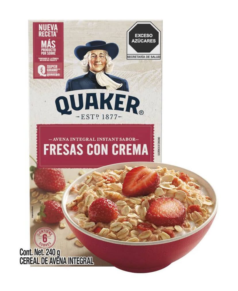 Quaker · Avena fresas con crema (240 g)