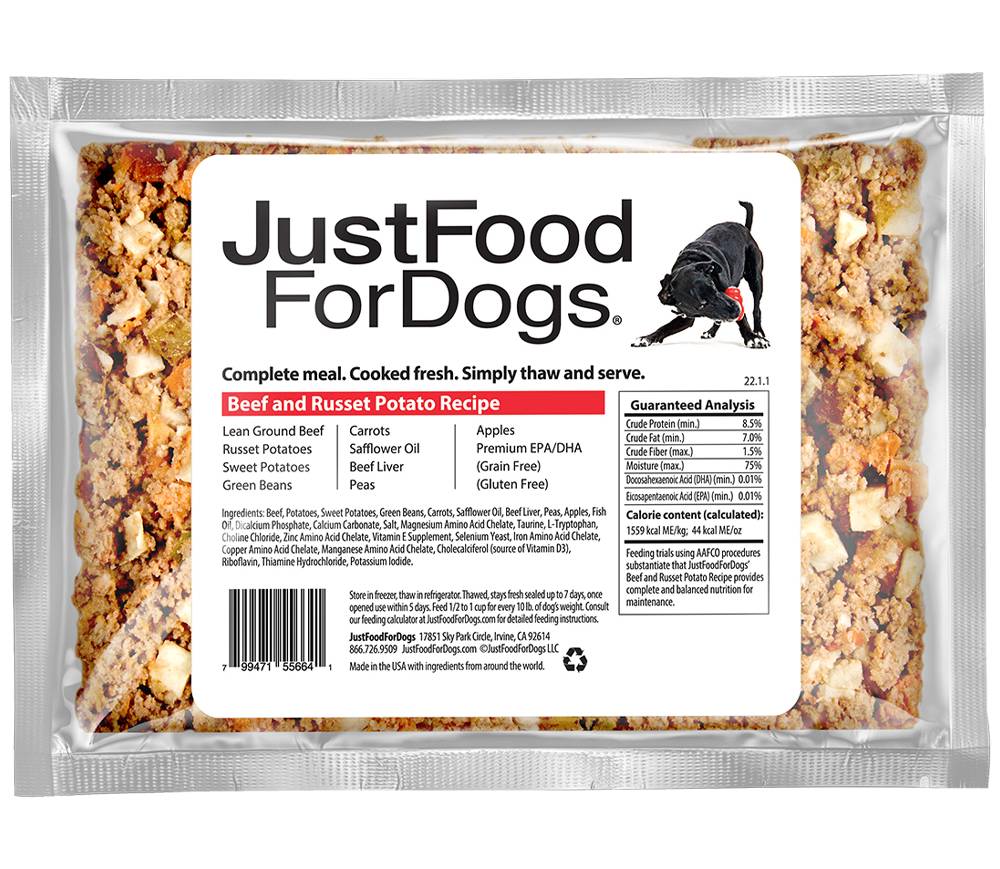 JustFoodForDogs Beef & Russet Potato Fresh Food (18 oz)