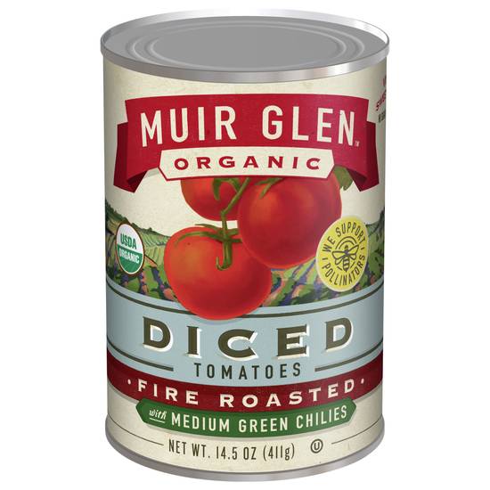Muir Glen Organic Diced Tomatoes With Green Chilies (fire roasted)
