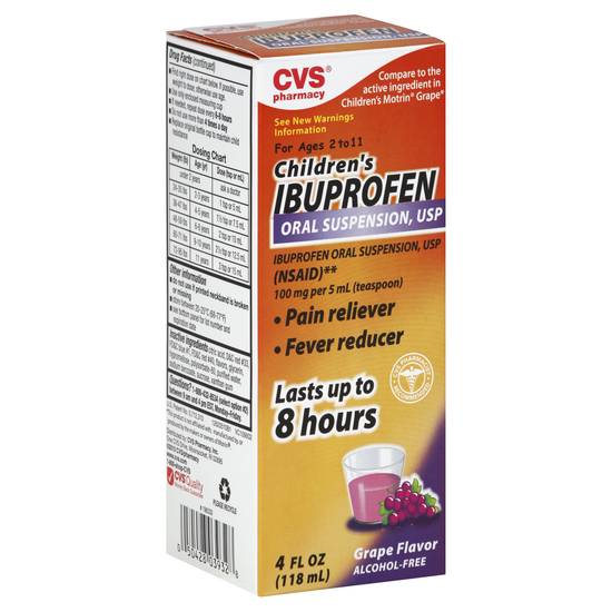 Cvs Pharmacy Children's Ibuprofen For Ages 2 To 11