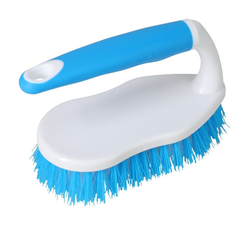 Scrub Buddies Soft-Grip Handles Scrub Brushes, Blue-White