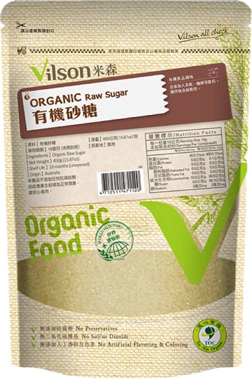 米森vilson-有機砂糖(450g/袋)