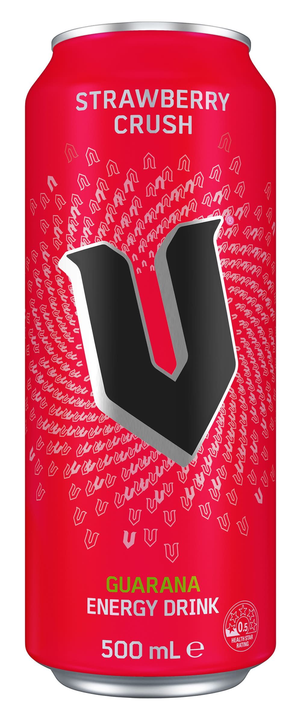 V Guarana Energy Drink, Strawberry Crush (500mL)