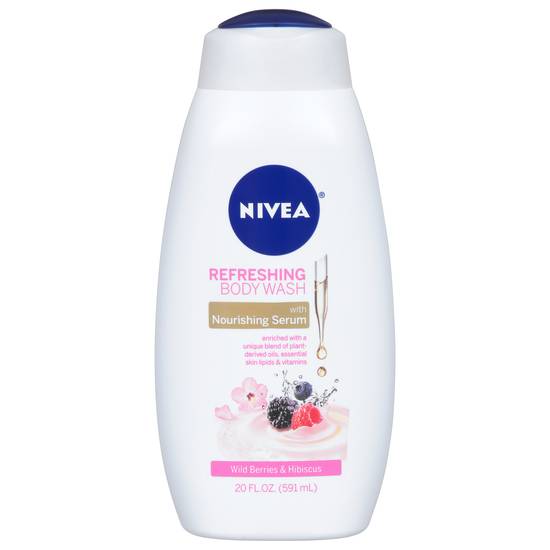 Nivea Refreshing Body Wash With Nourishing Serum (wild berries & hibiscus)