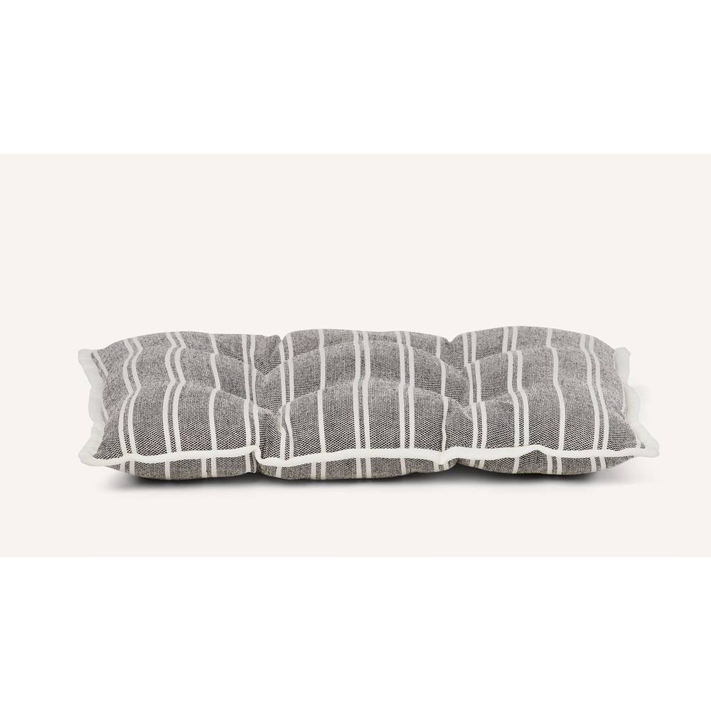 Nate & Jeremiah Striped Crate Mat (Color: Grey, Size: 24\"L X 18\"W)
