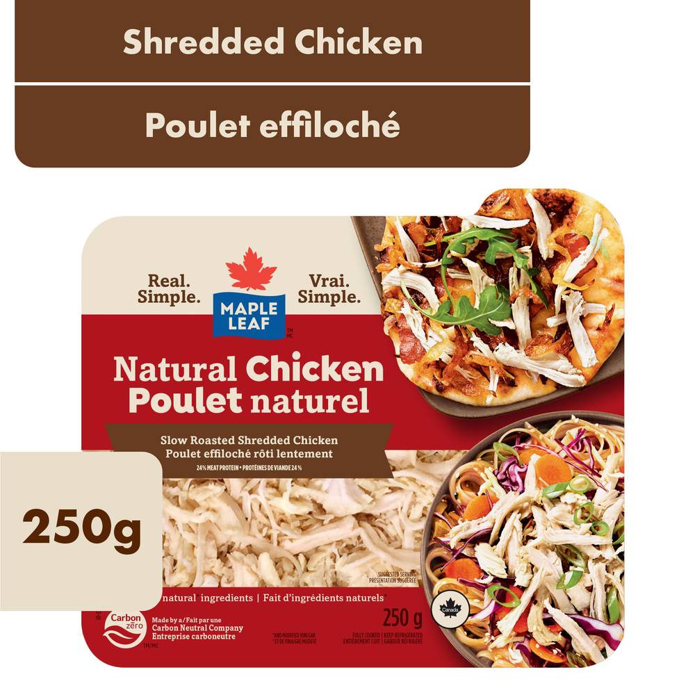 Maple Leaf Natural Shredded Chicken (250 g)