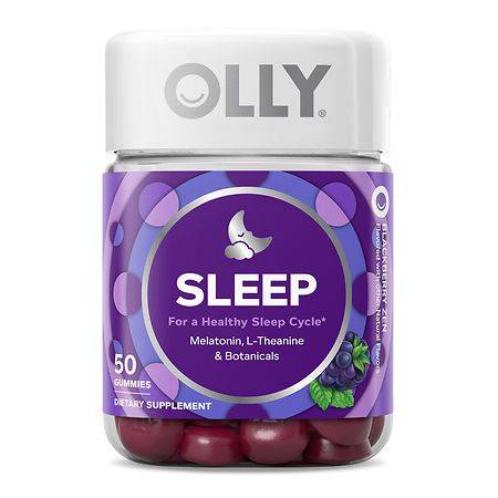 Olly Restful Sleep Aid Gummies, Blackberry Zen (50 ct)