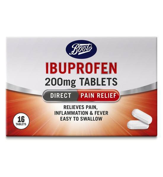 Boots Ibuprofen 200mg Pain Relief Tablets