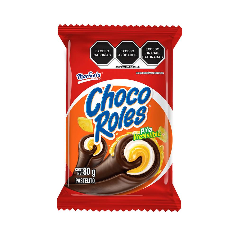 Marinela · Choco roles con relleno, piña (80 g)